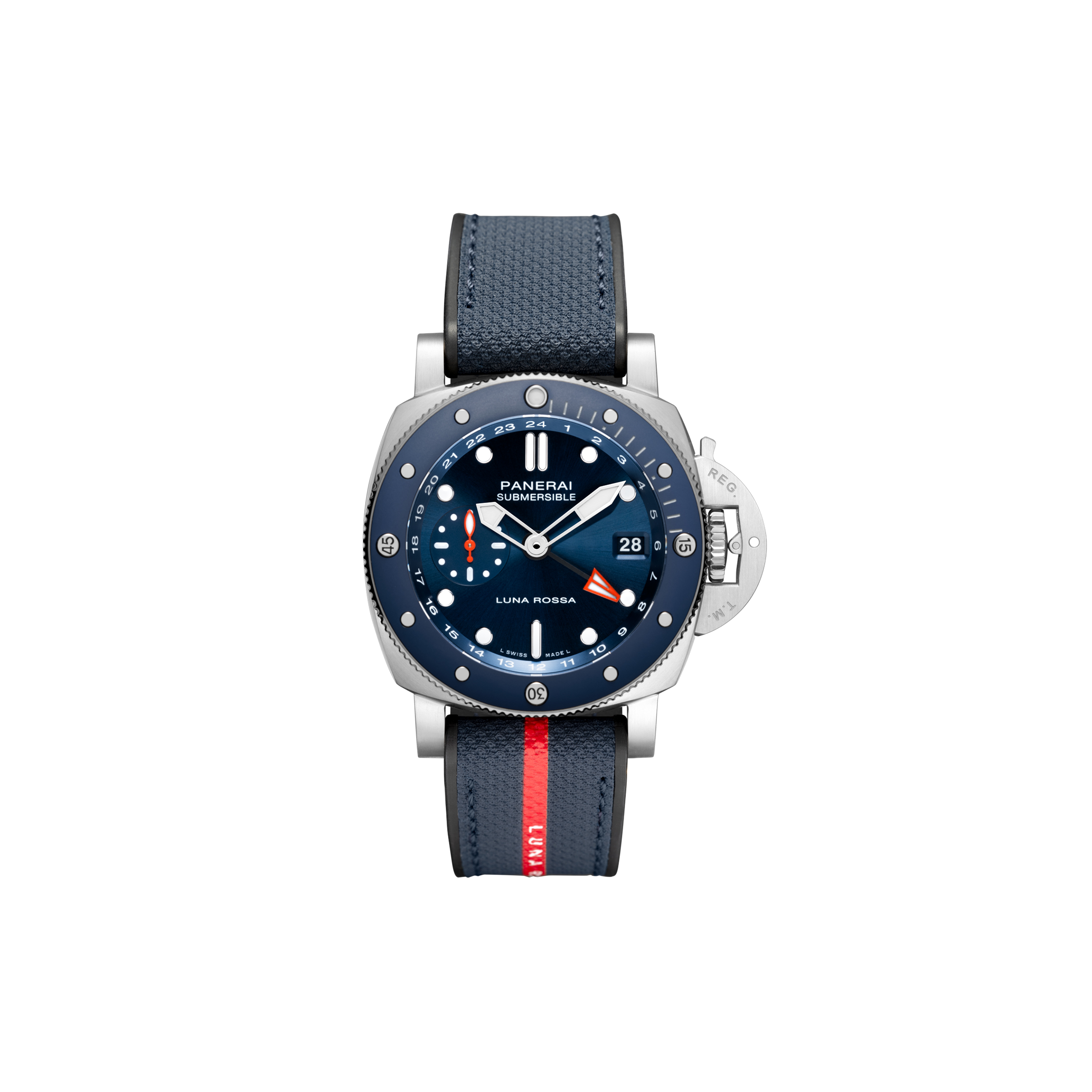 PANERAI SUBMERSIBLE GMT LUNA ROSSA TITANIO 42MM PAM01507